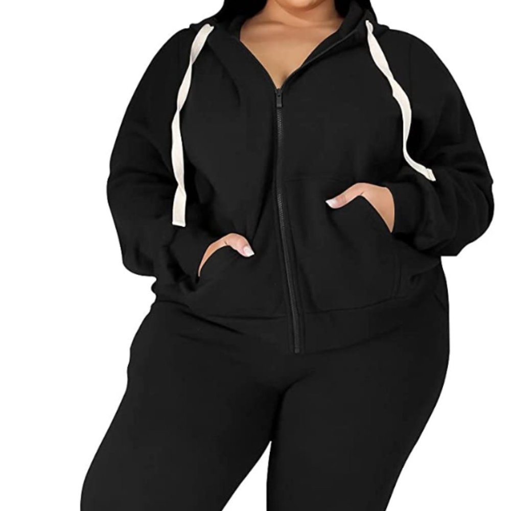 NEW Tycorwd Womens Plus Size Two Piece  VERY Comfortable Loungewear 4XL blk